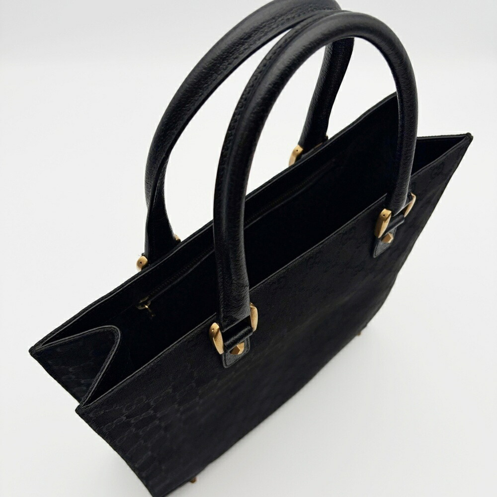 Gucci GG Canvas Tote Bag 120898 Black A4 Studs - Picture 15 of 16